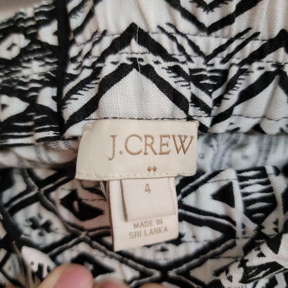 J. Crew Shorts, Women's, Black White Pattern, Size 4 - Picture 3 of 4
